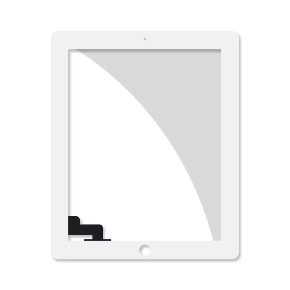 Digitiser With Home Button & Membrane For Apple iPad 2 White